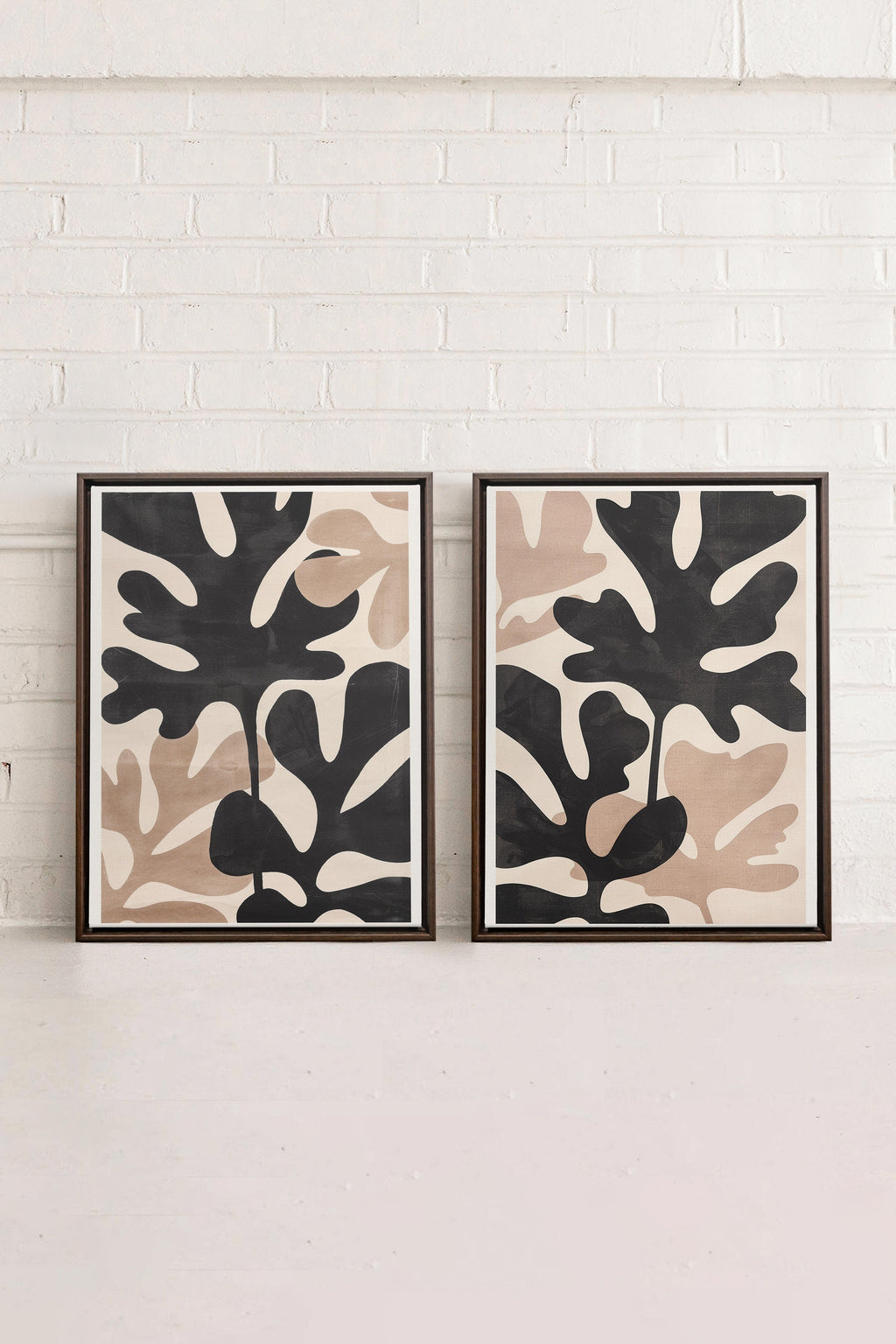 ORGANIC SHADOWS DUO (2 Stretched Canvas Artworks)