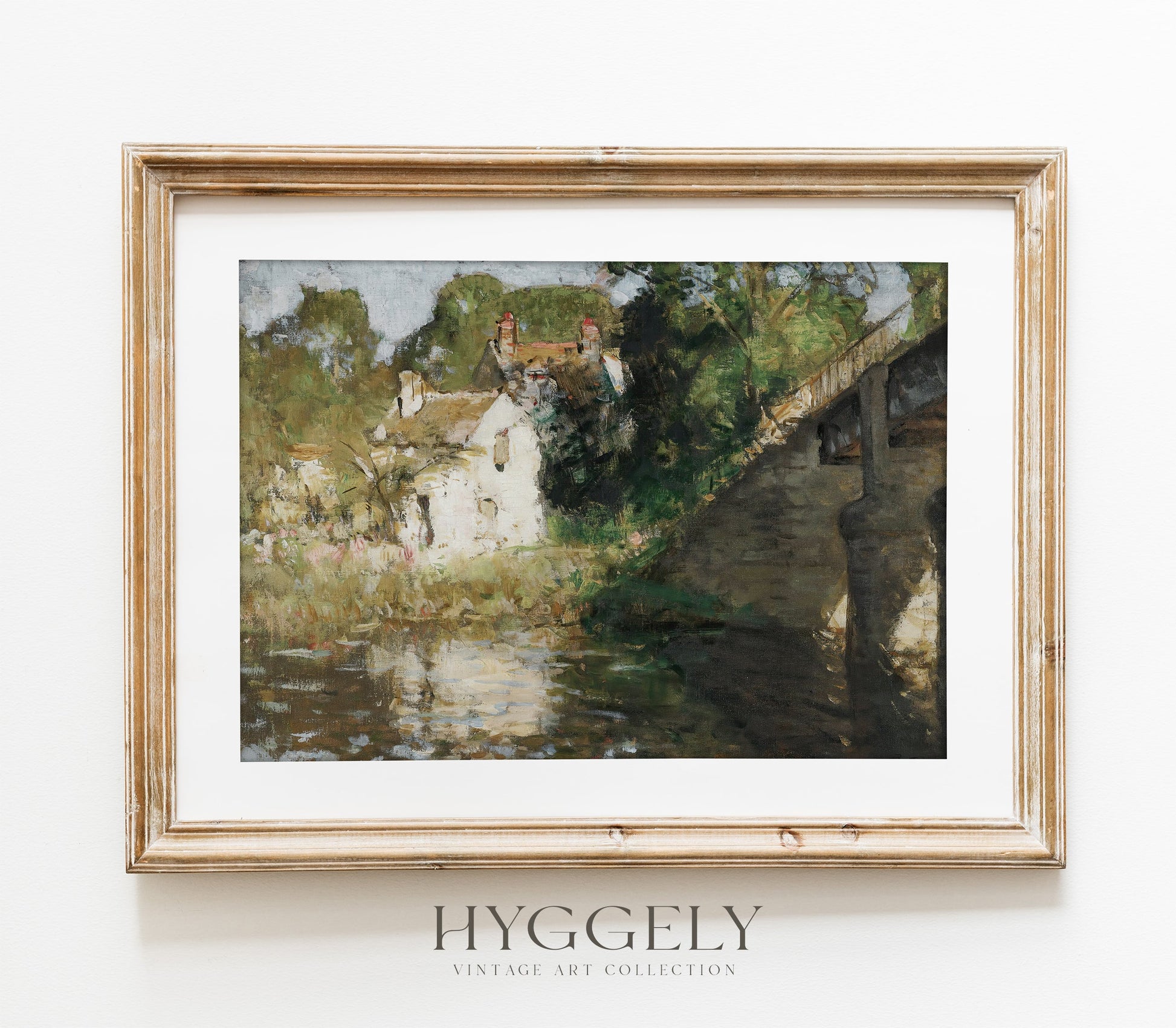 Reproduction d'art de paysage de cottage vintage L0118
