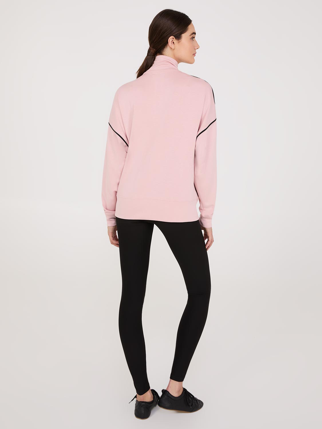 Veste zippée à passepoils contrastés