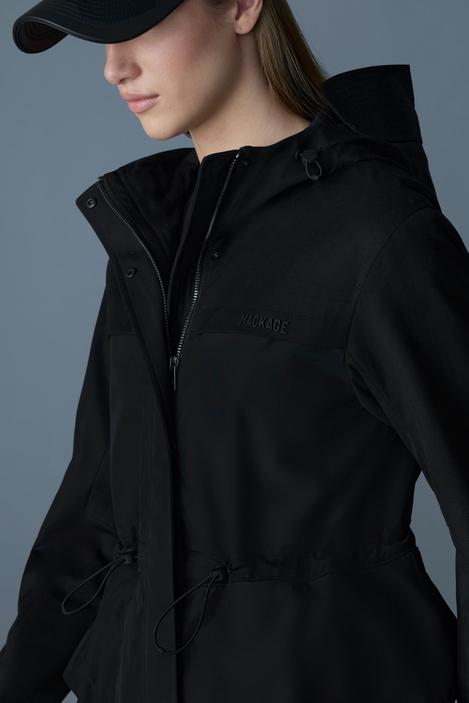 Veste hybride KAORI-LVS avec détail péplum