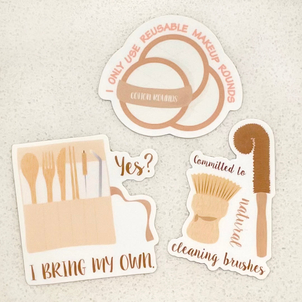 "Committed to Natural Cleaning Brushes" Sticker
