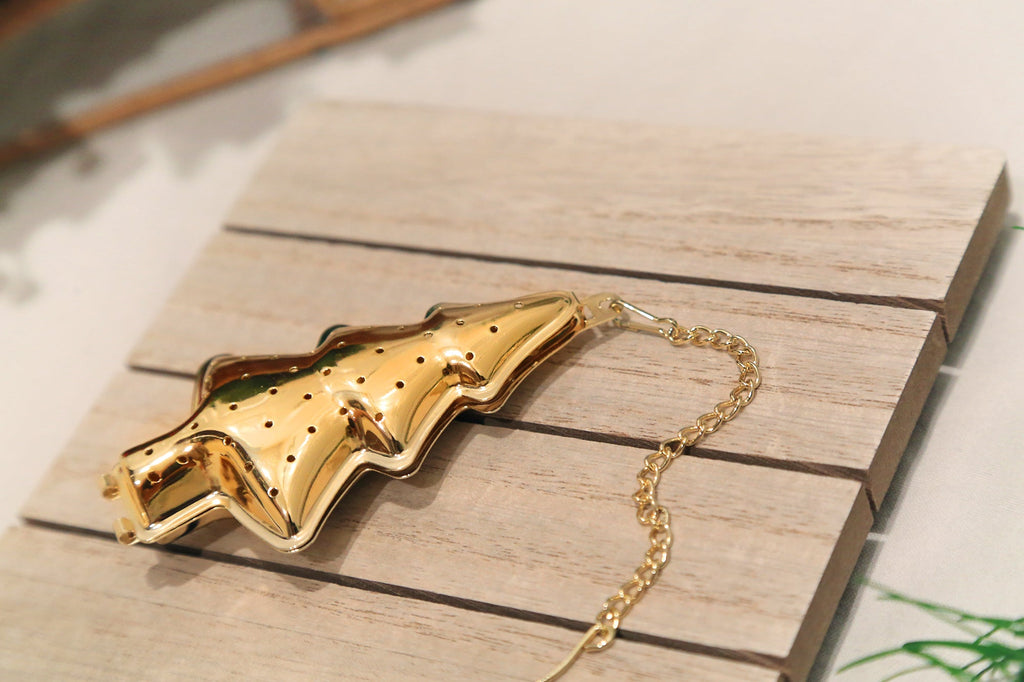 Gold Christmas Tree Tea Infuser