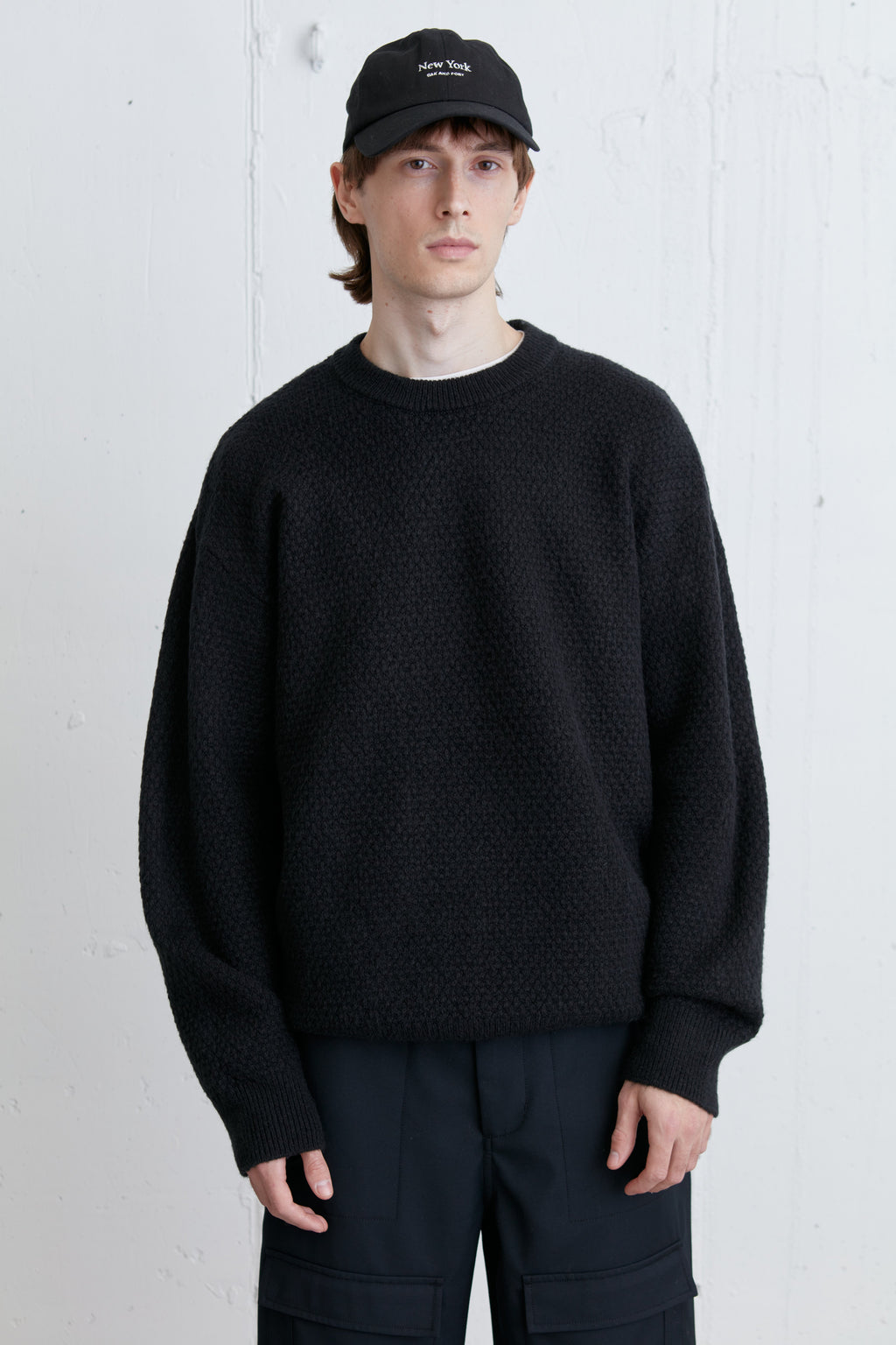 PULL COL ROND TEXTURÉ