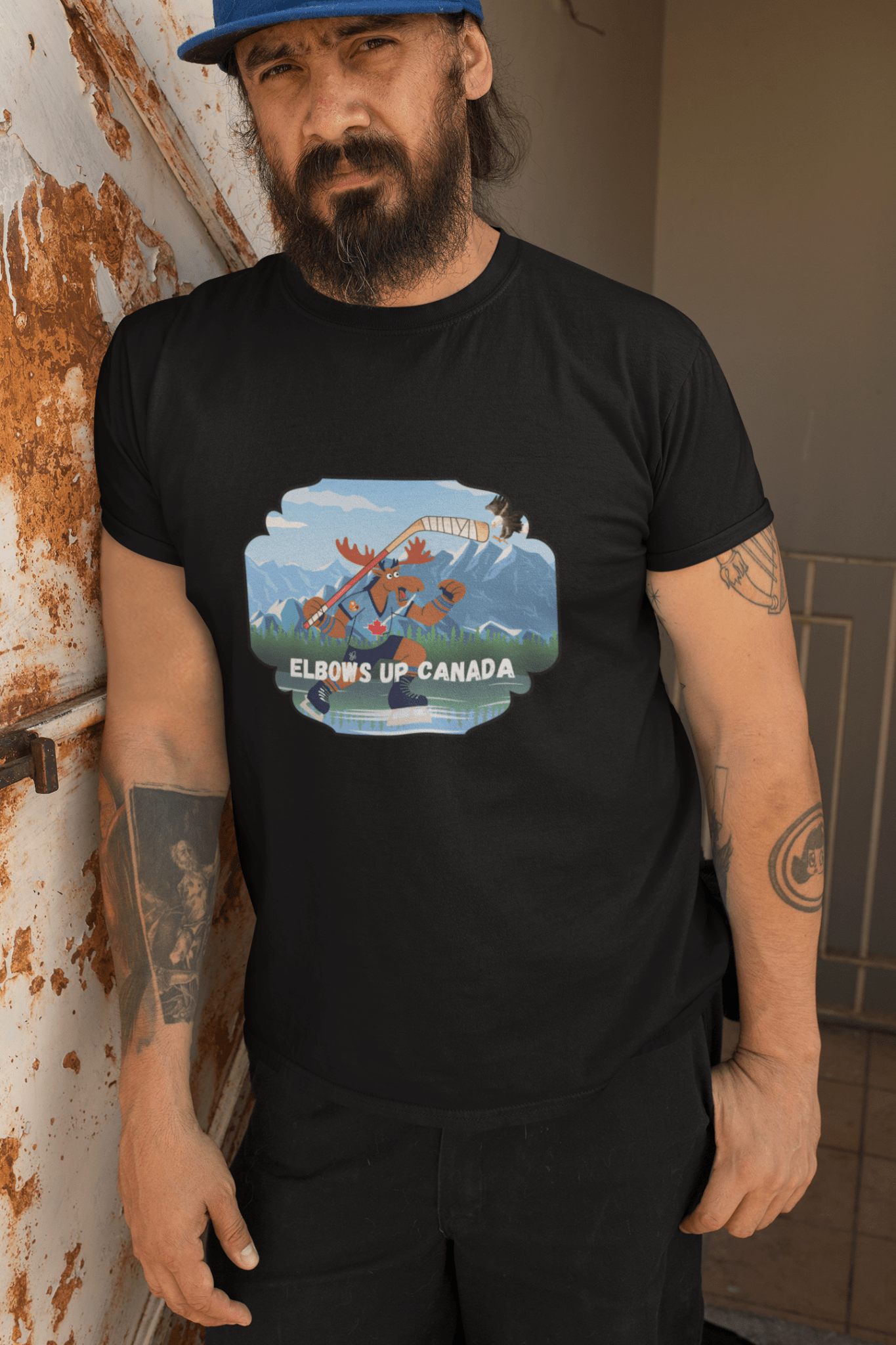 "Elbows Up" Canada Moose Unisex T-shirt