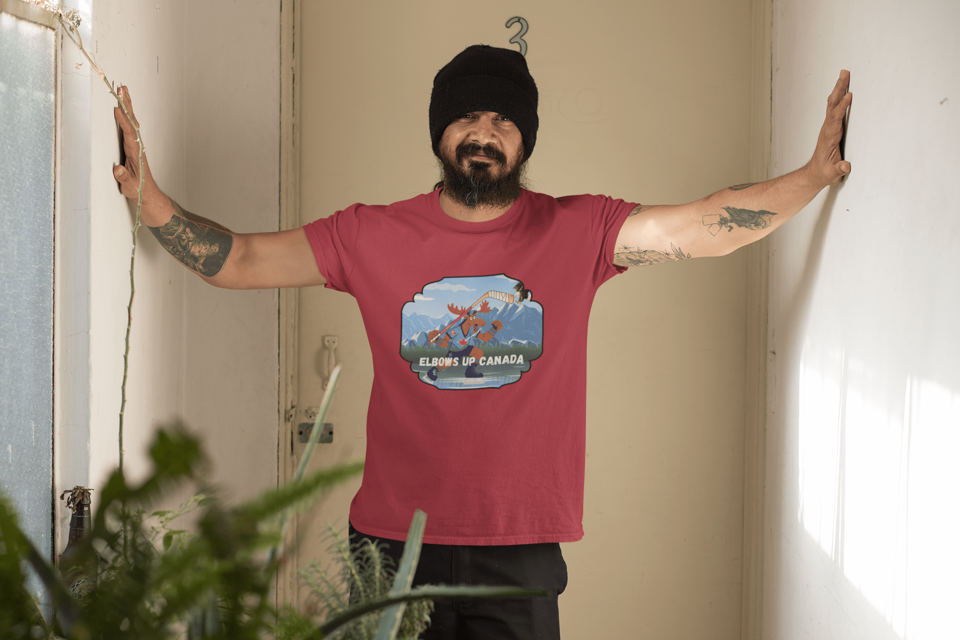 "Elbows Up" Canada Moose Unisex T-shirt