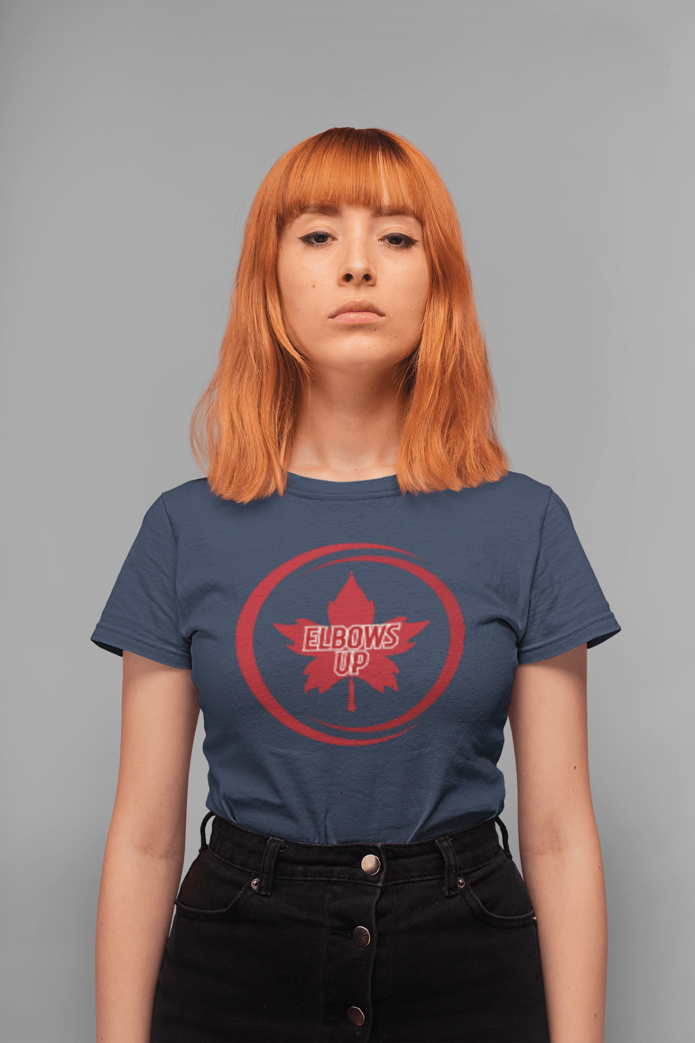 "Elbows Up" Maple Leaf Unisex 100 % Cotton T-shirt