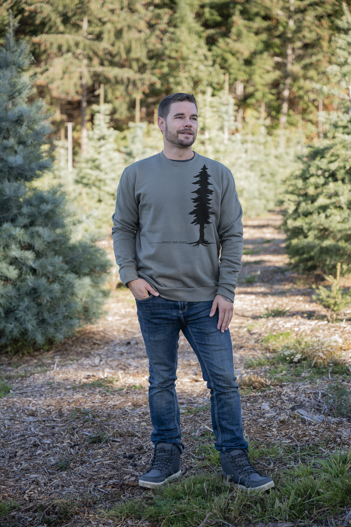 ELDERS - Sweat ras-du-cou en coton biologique unisexe