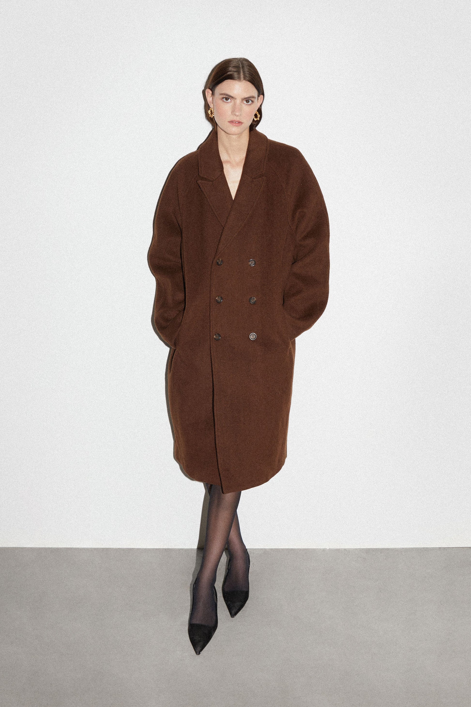 MANTEAU EN MÉLANGE DE LAINE