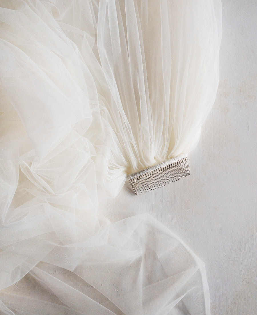 Esmé double wide cathedral length tulle bridal veil