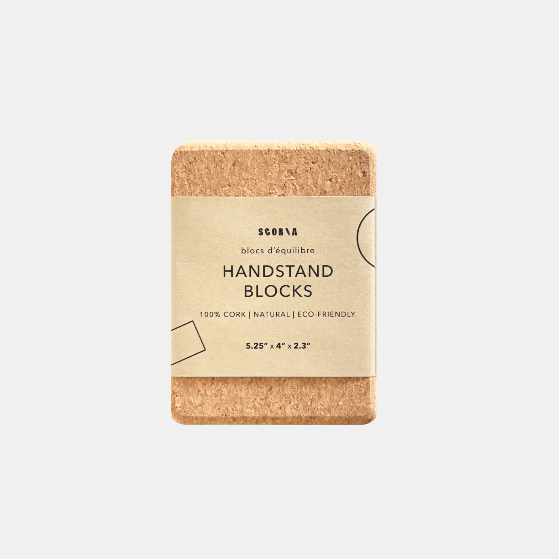 Essential Handstand & Hand Balancing Cork Blocks | Set of Two | 100% Natural