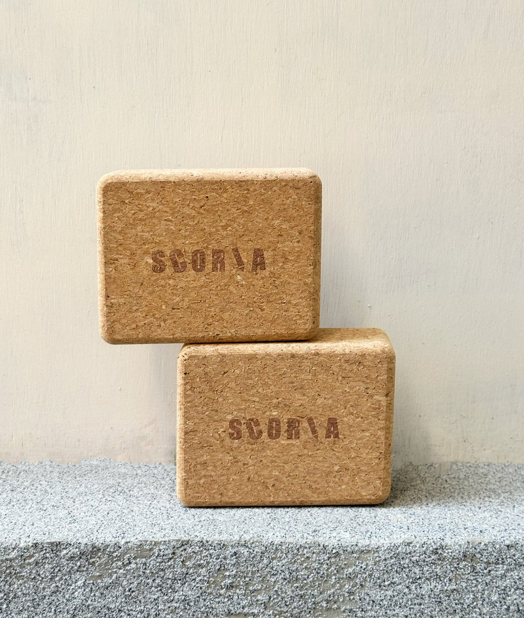 Essential Handstand & Hand Balancing Cork Blocks | Set of Two | 100% Natural