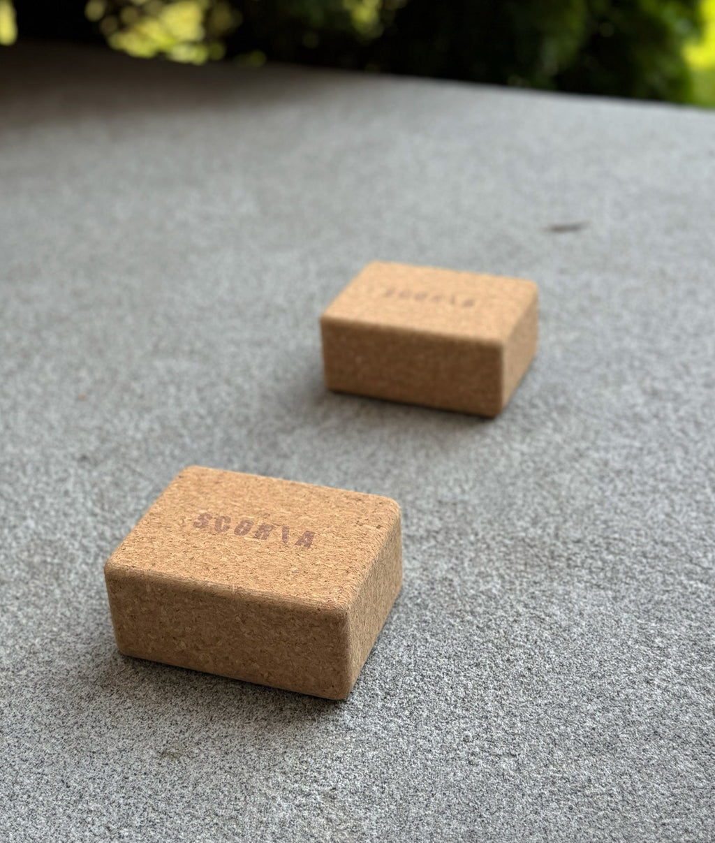 Essential Handstand & Hand Balancing Cork Blocks | Set of Two | 100% Natural