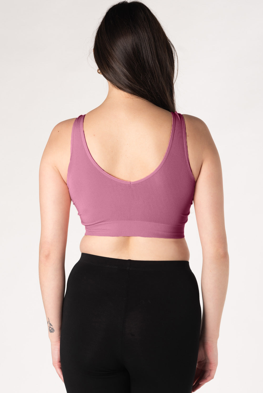 Essential V-Neck Bamboo Bralette - Wild Rose