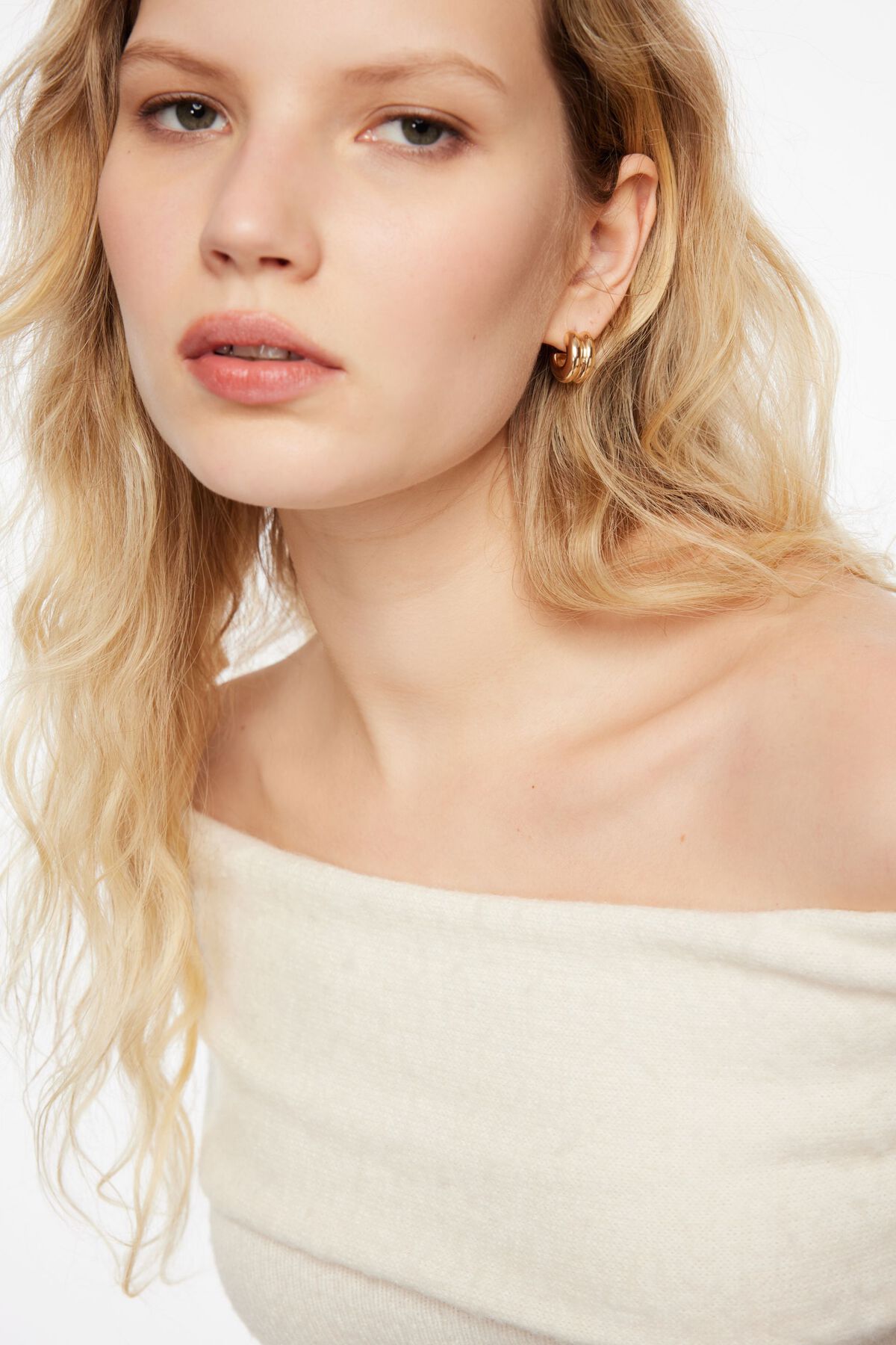 Boucles d'oreilles créoles doubles et potelées