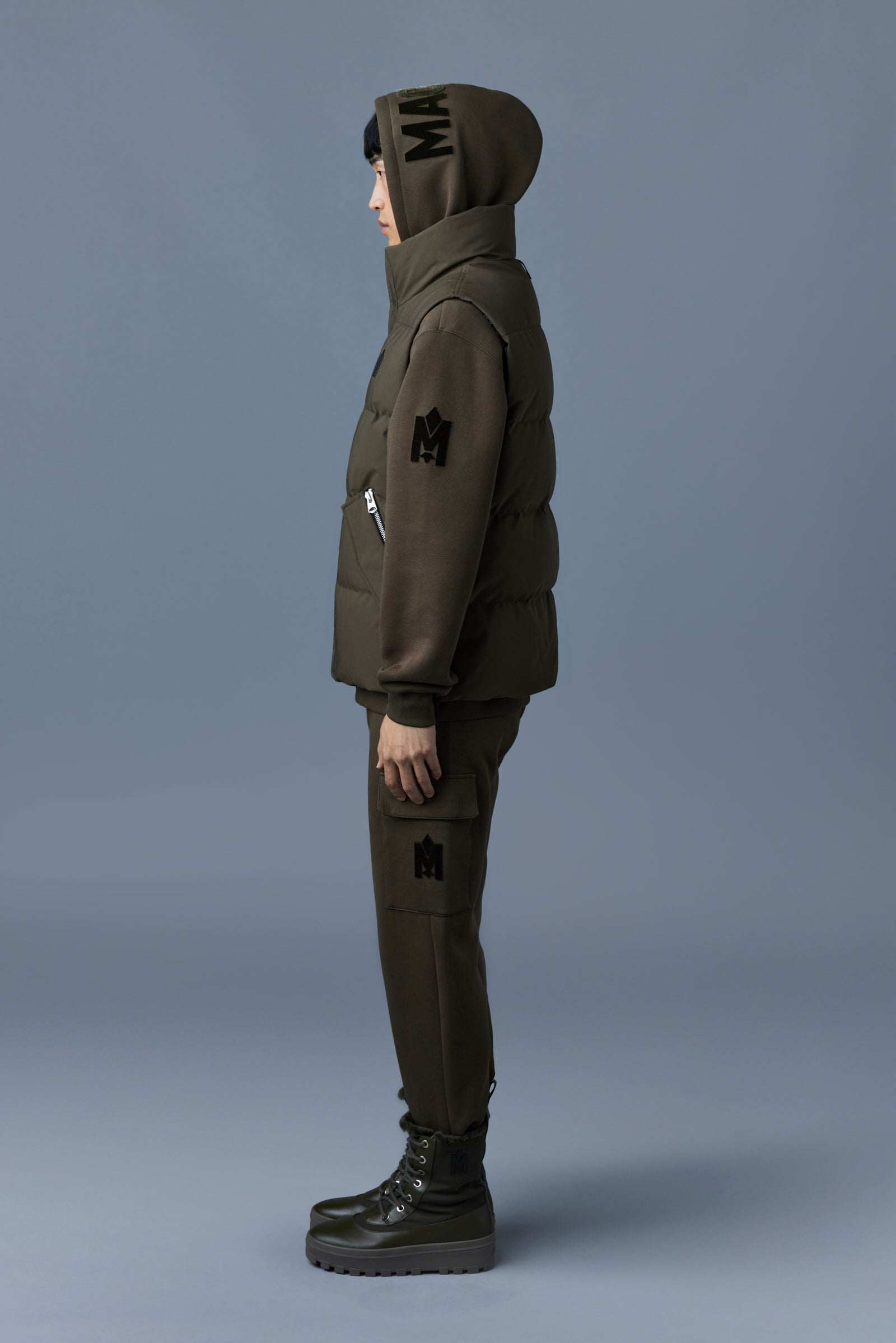 JOSEPH Nordic Tech down vest with funnel collar