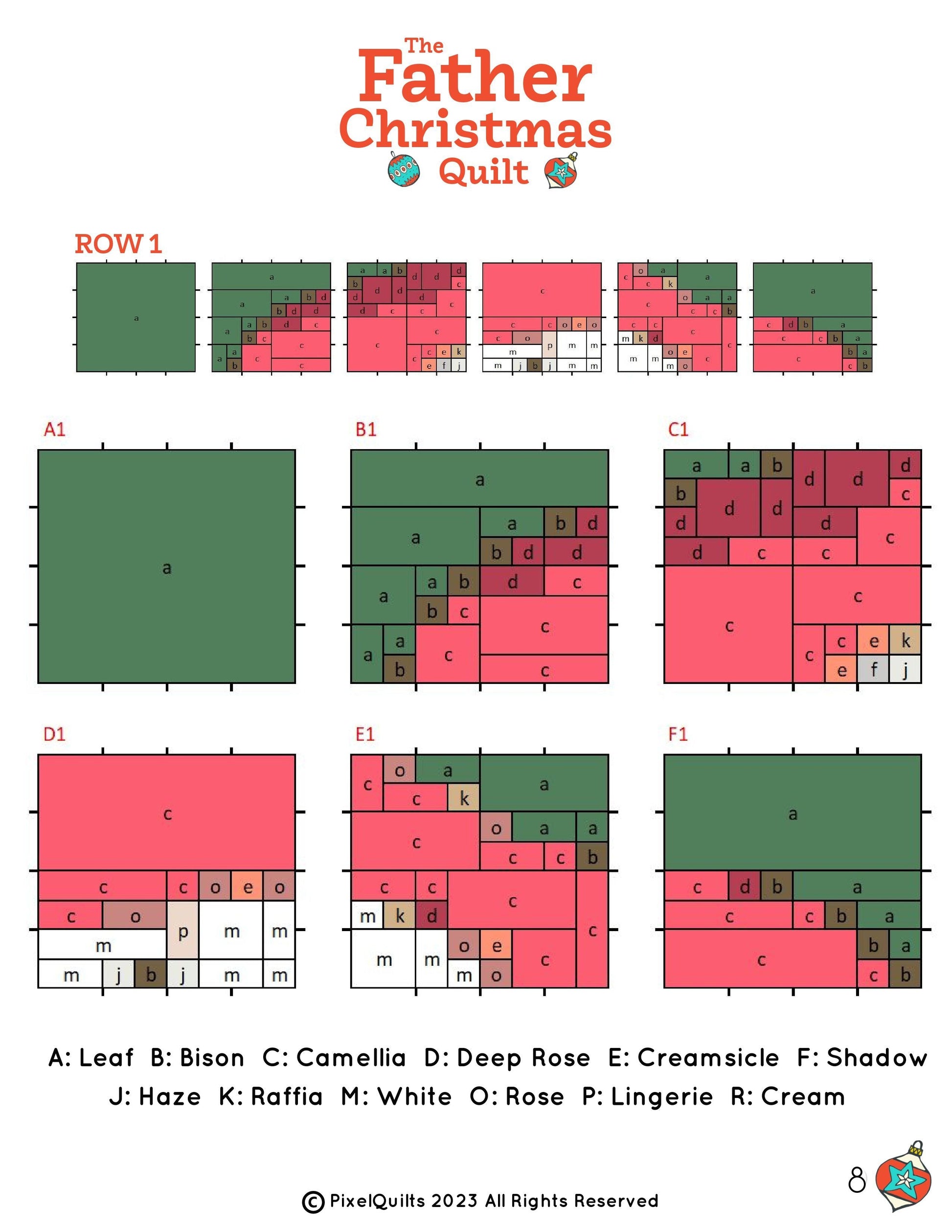 Father Christmas Quilt Kit