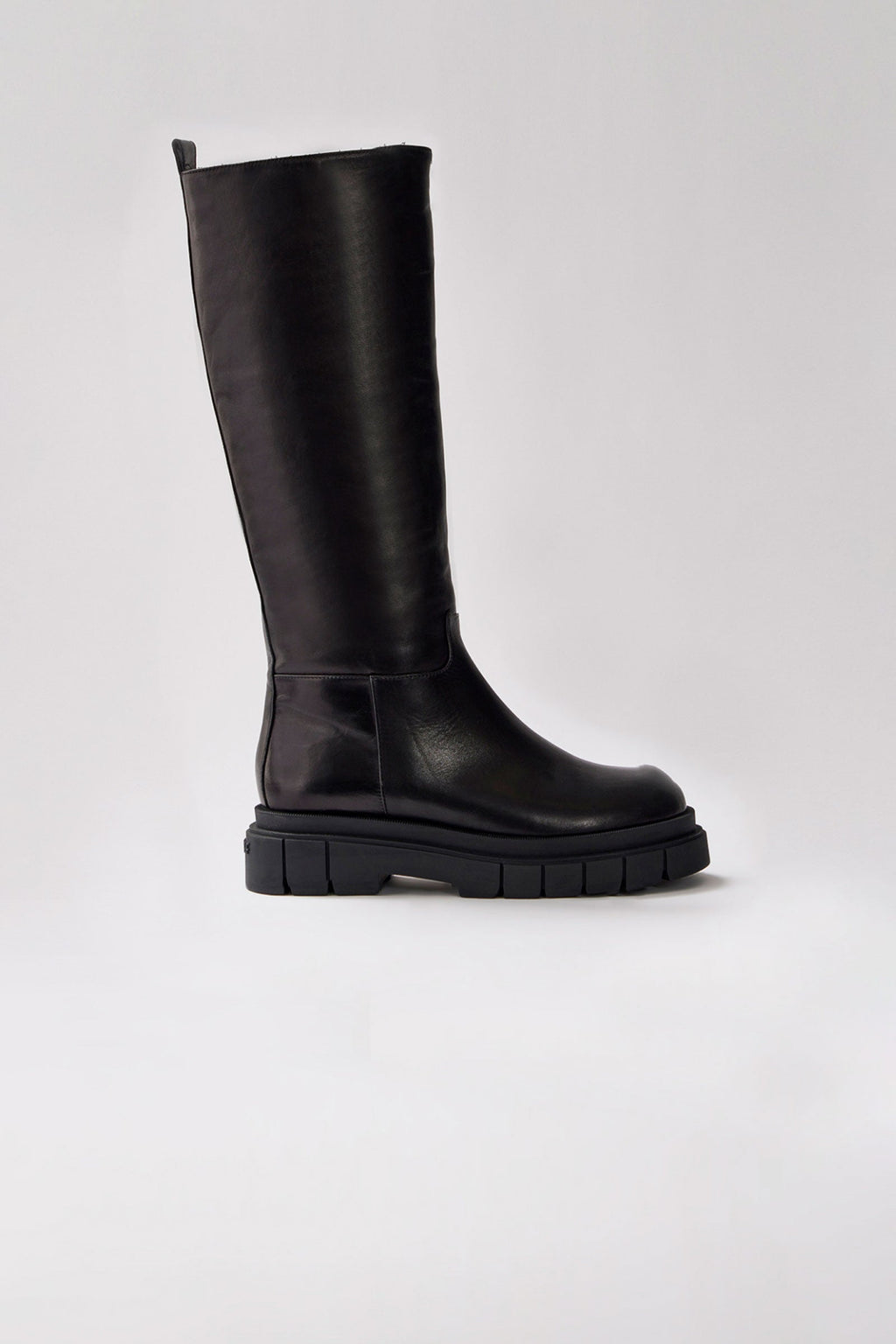 COMMANDER shearling-lined lug sole (R) Leather boot for women