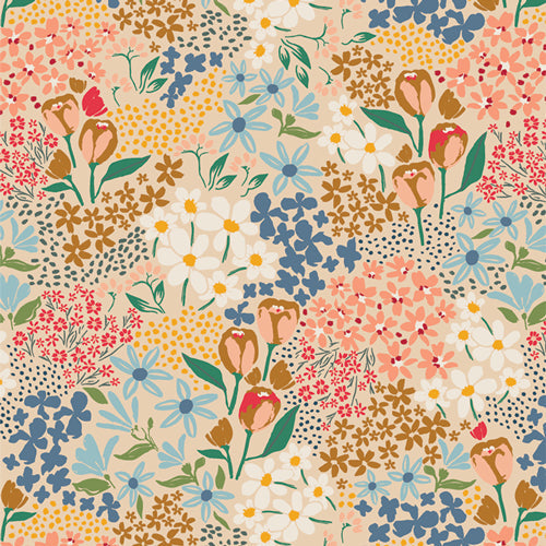 AGF The Flower Fields ; Champ de fleurs florissant, 1/4 yard