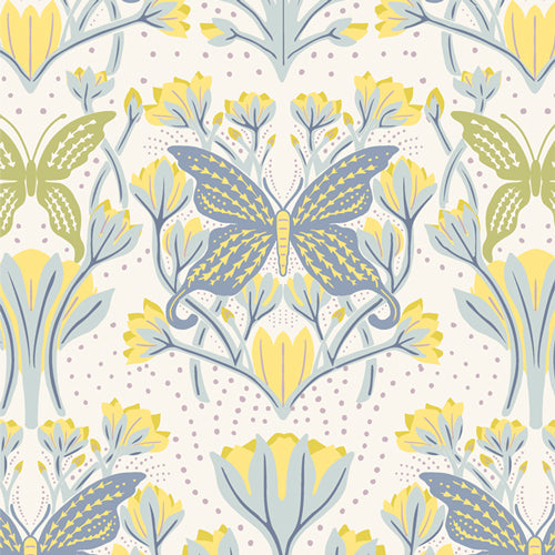 AGF Fresh Linen; Butterfly Reflection Dawn, 1/4 yard