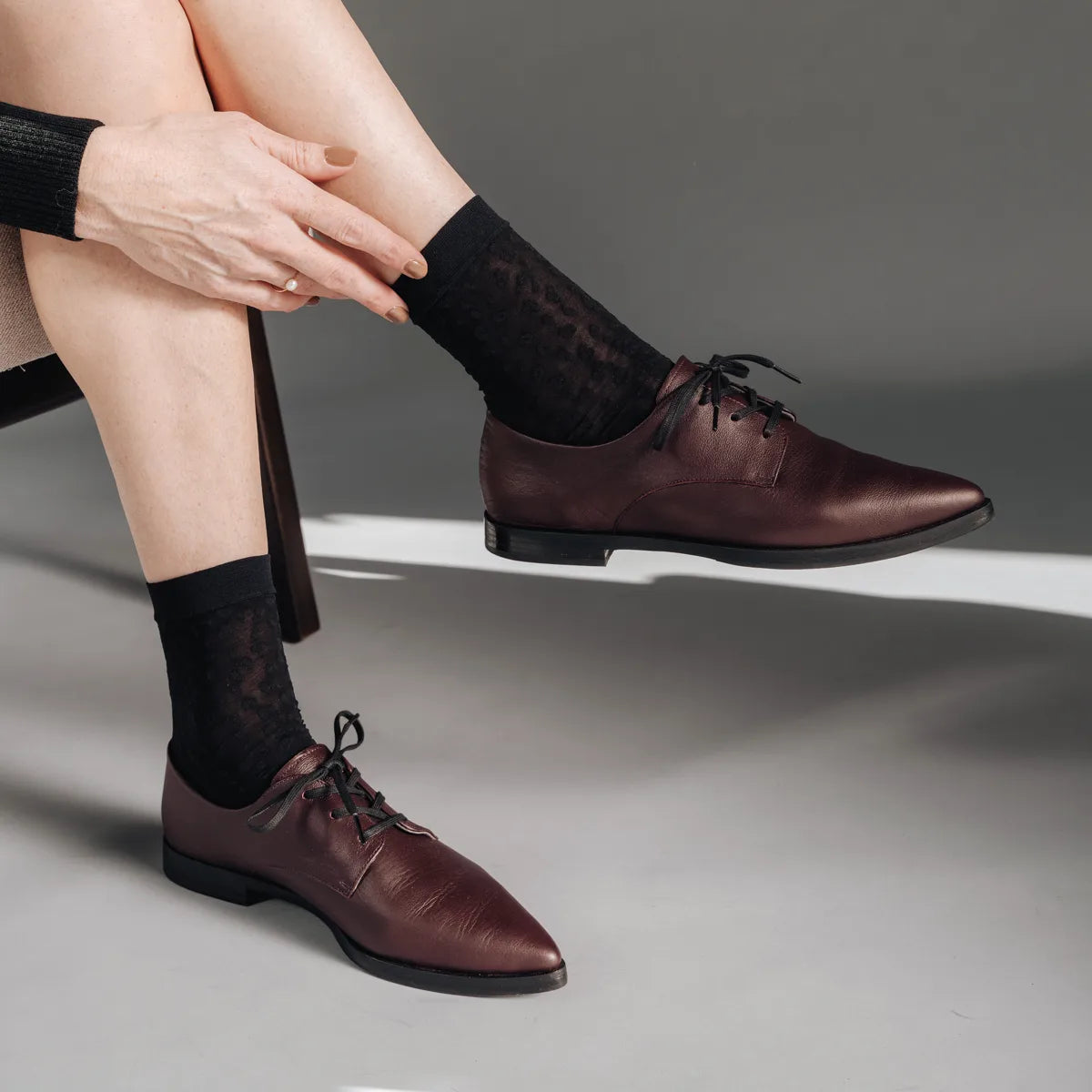 Rachel Mini Leopard Sheer Socks in Black