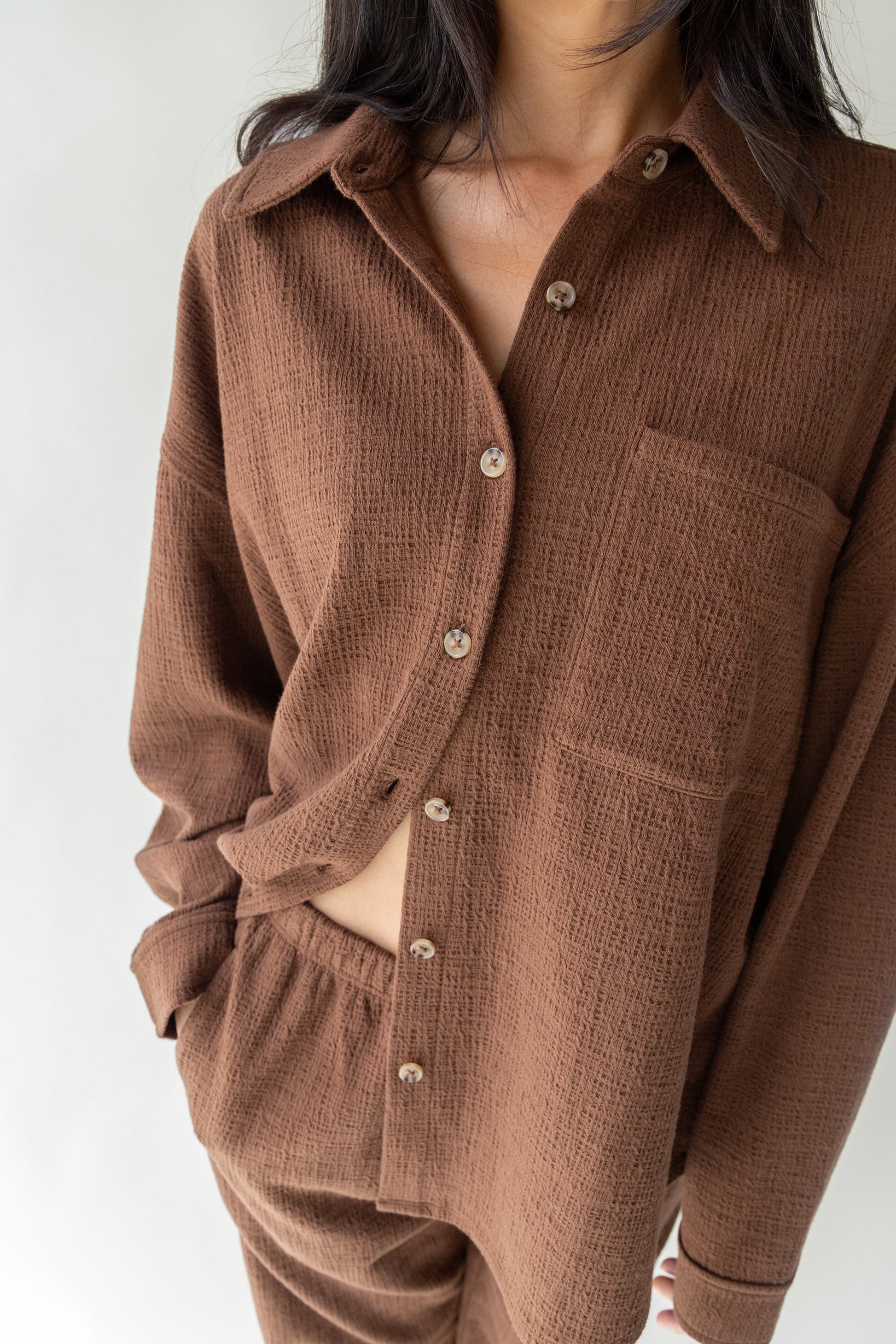 CHEMISE EN MAILLE SURDIMENSIONNÉE