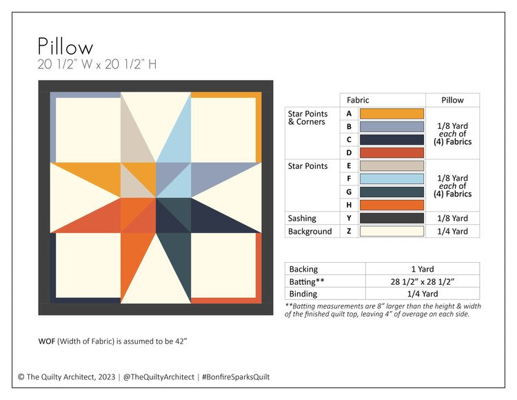 Kit de courtepointe Bonfire Sparks - Version couverture