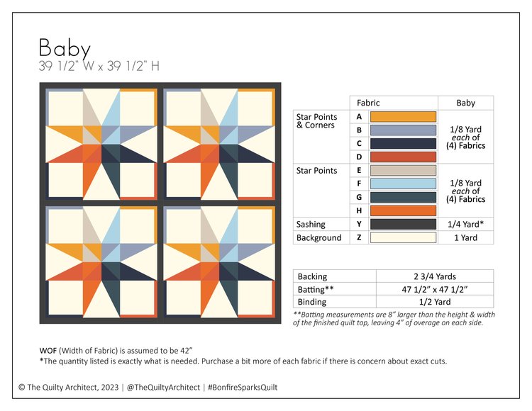 Bonfire Sparks Quilt Kit - Cover version