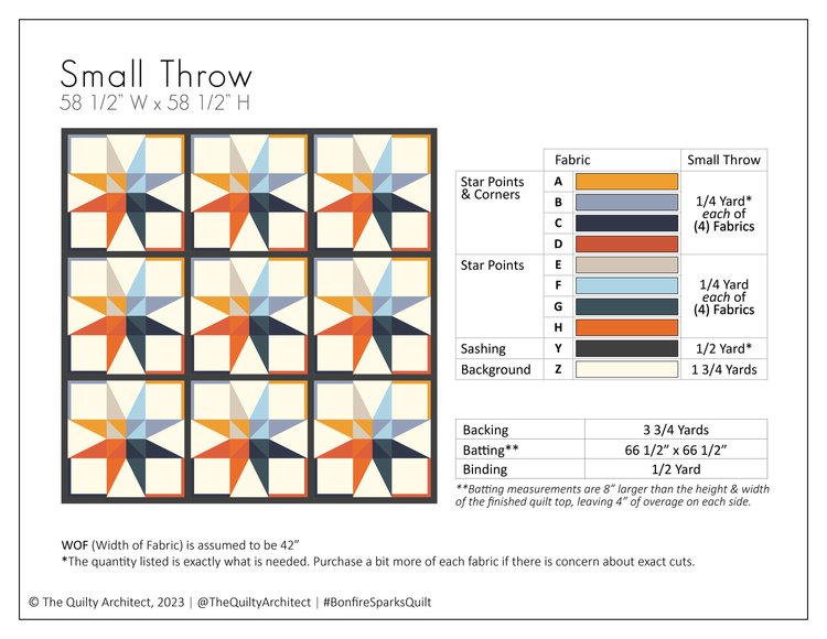 Bonfire Sparks Quilt Kit - Cover version