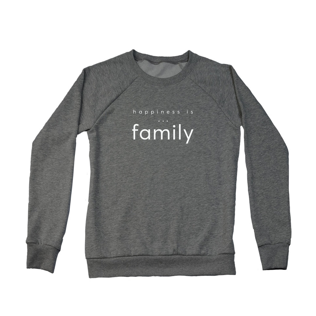 Women's Family Crew Sweatshirt, Charcoal