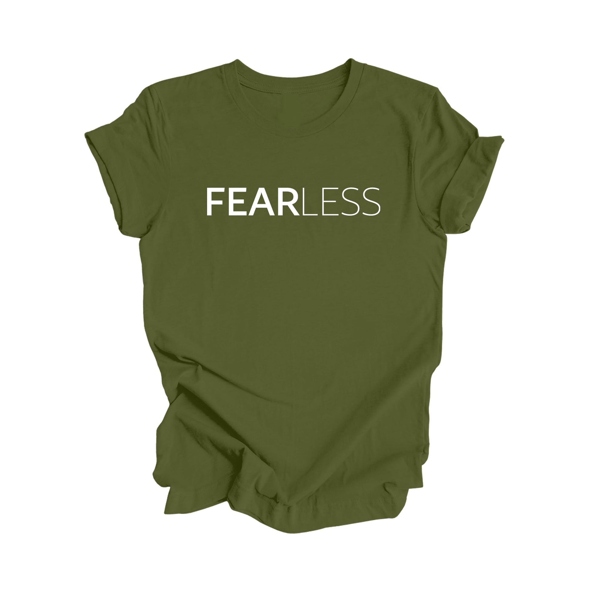 Fear Less - Positive Quote Shirt, Inspirational Shirt, Motivational Shirt, Fearless Shirts, Brave T-shirt, Gift For Her, Gift For Him - Inspired X