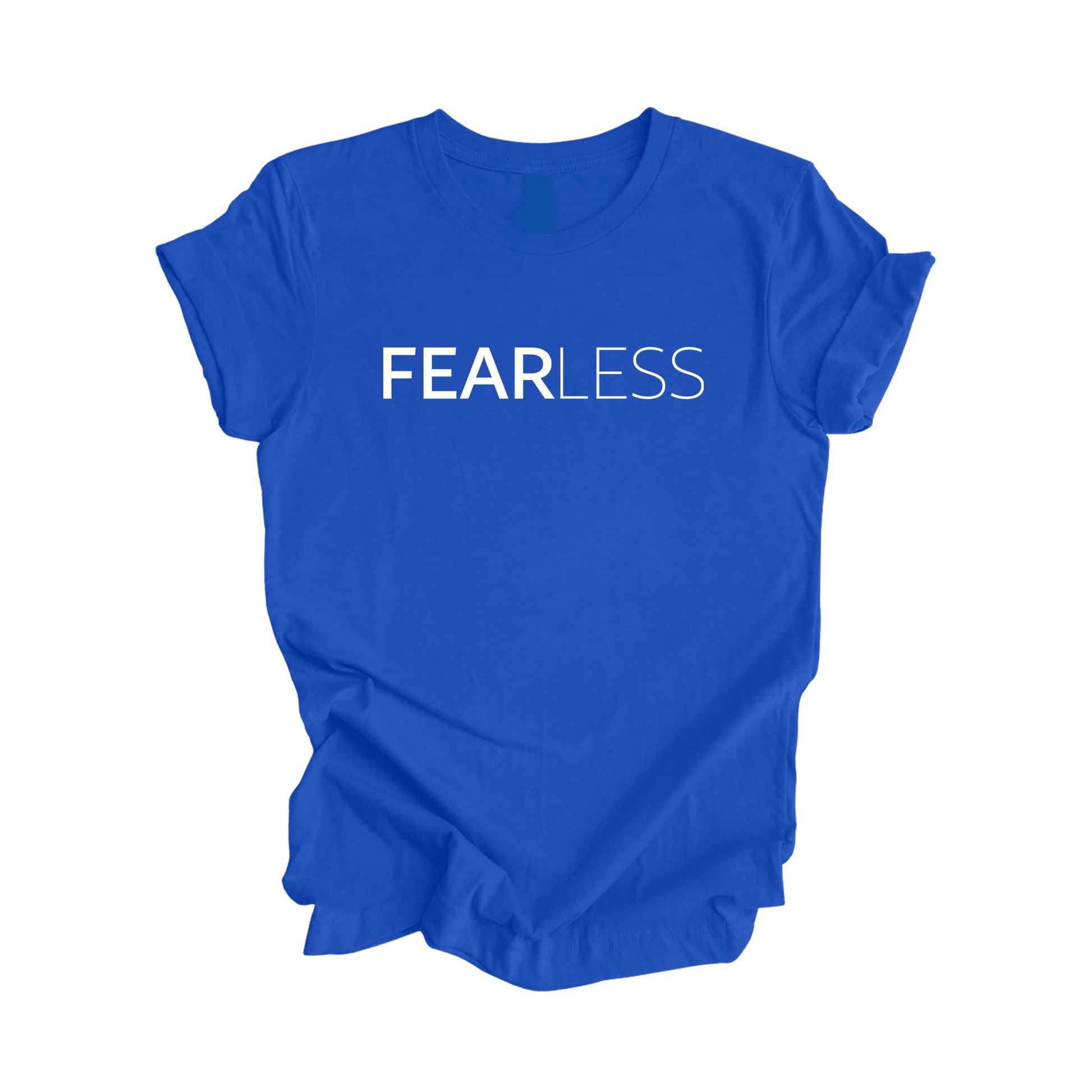 Fear Less - Positive Quote Shirt, Inspirational Shirt, Motivational Shirt, Fearless Shirts, Brave T-shirt, Gift For Her, Gift For Him - Inspired X