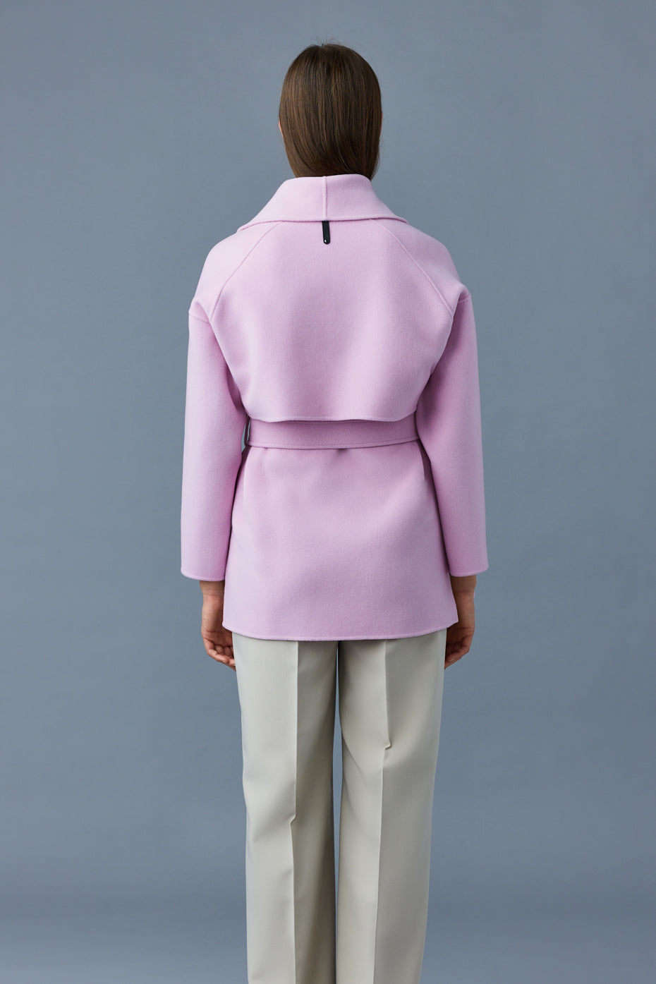 Veste peignoir en laine double face TYRA