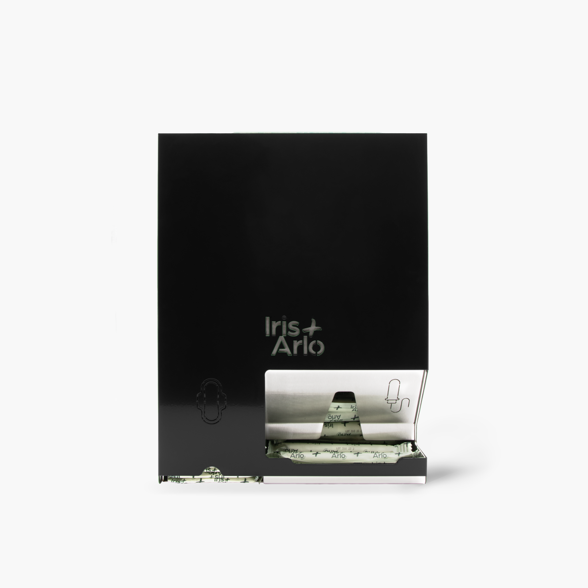 Wall-Mounted Steel Dispenser - Daily Pads & Tampons