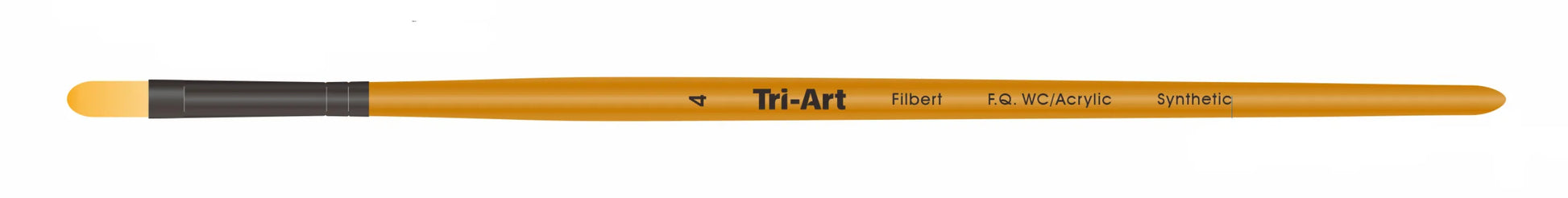 Tri-Art Artist Brushes - Short Synthetic - WC/Acryl - Filbert - 4