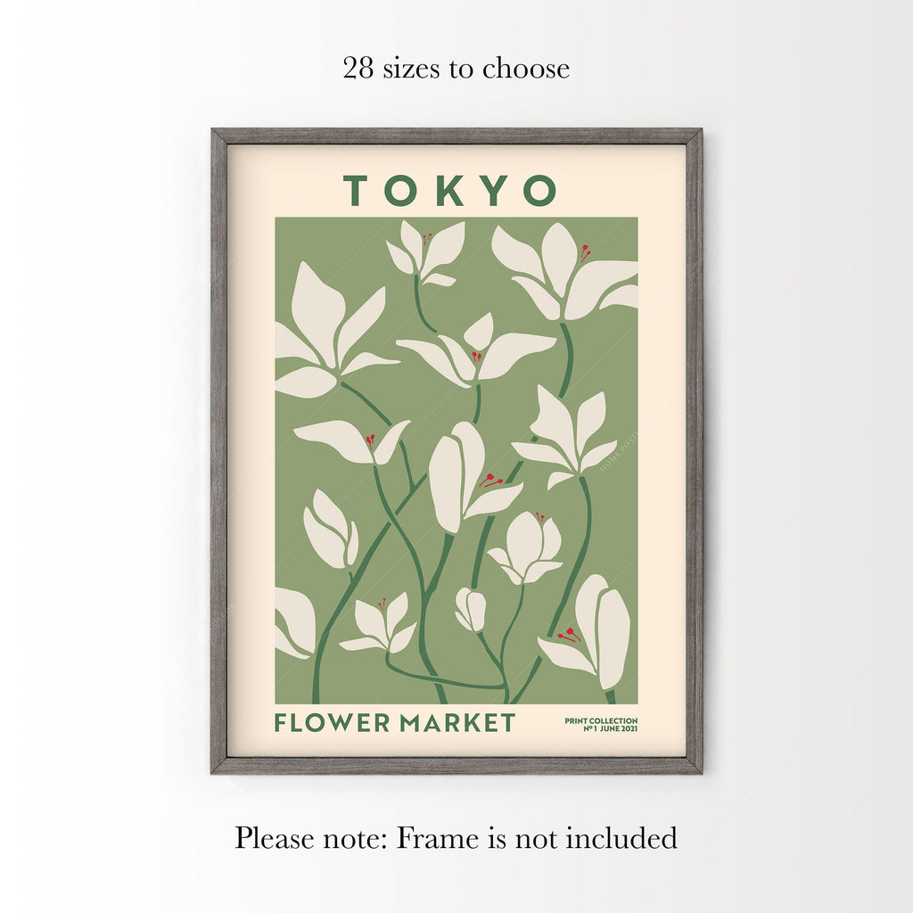 Tokyo Flower Market Print – Botanical Wall Art Poster for Modern Home