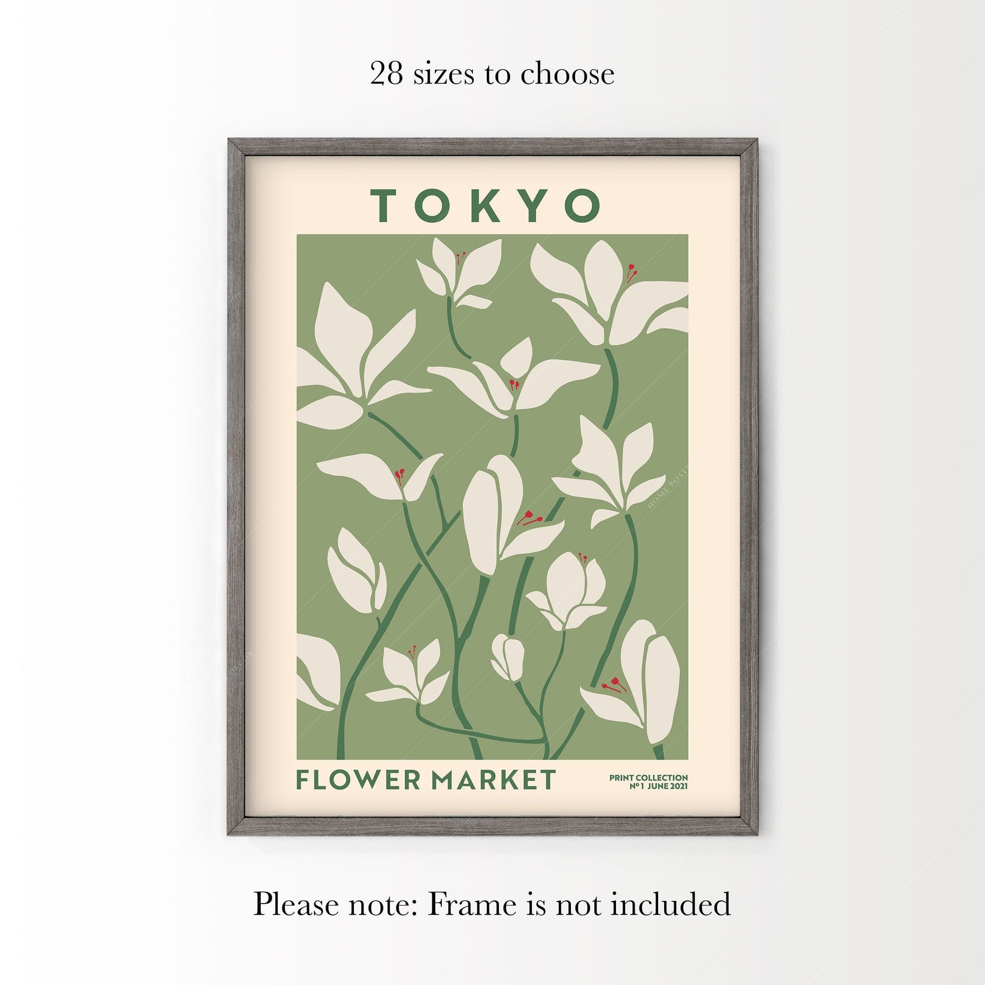 Tokyo Flower Market Print – Botanical Wall Art Poster for Modern Home
