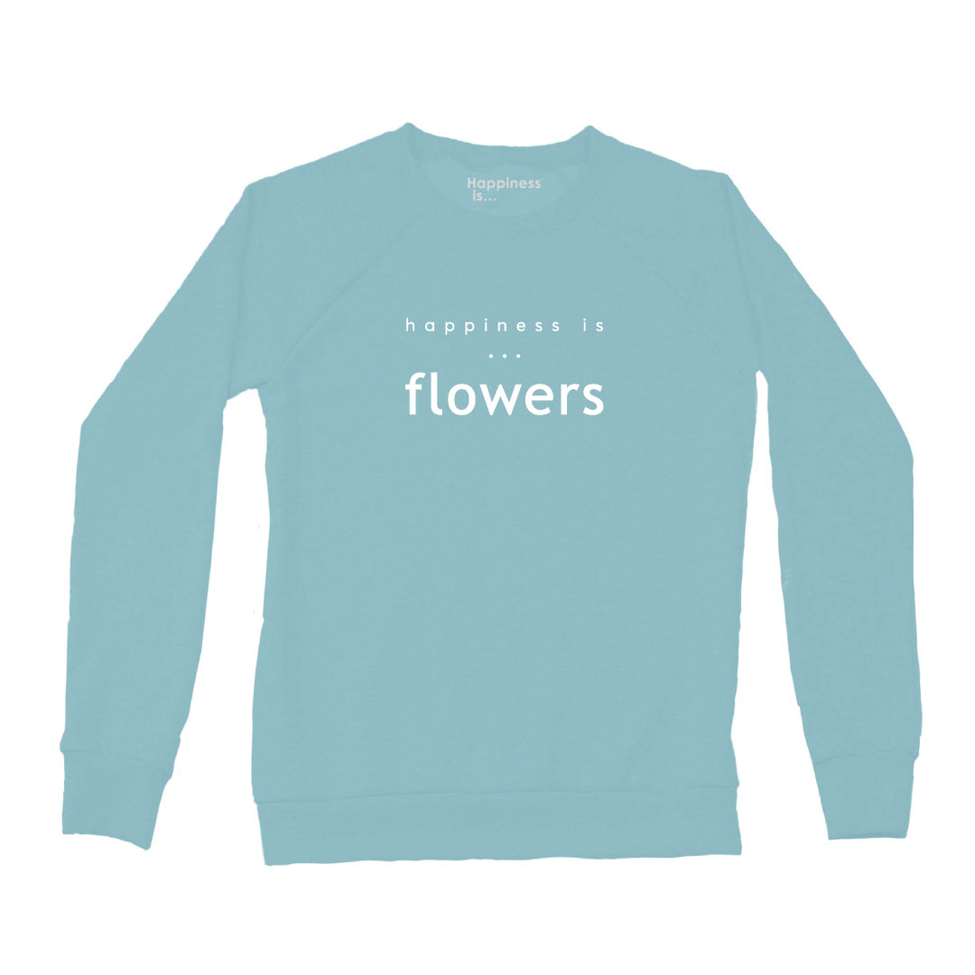 Women's Flowers Crew Sweatshirt, Teal