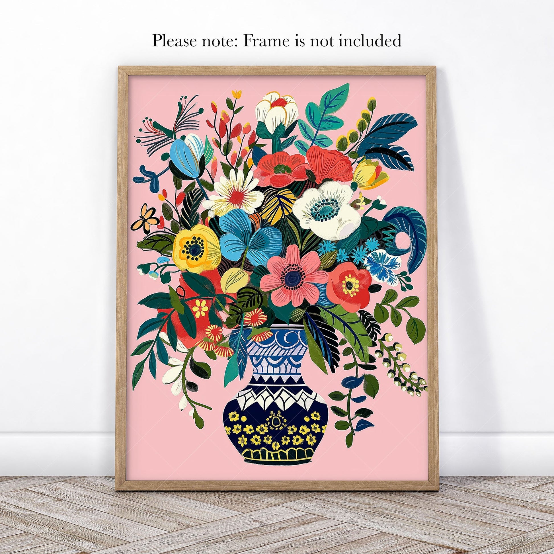 Floral Blooms Triptych Art Print Set – Vibrant Botanical Wall Decor