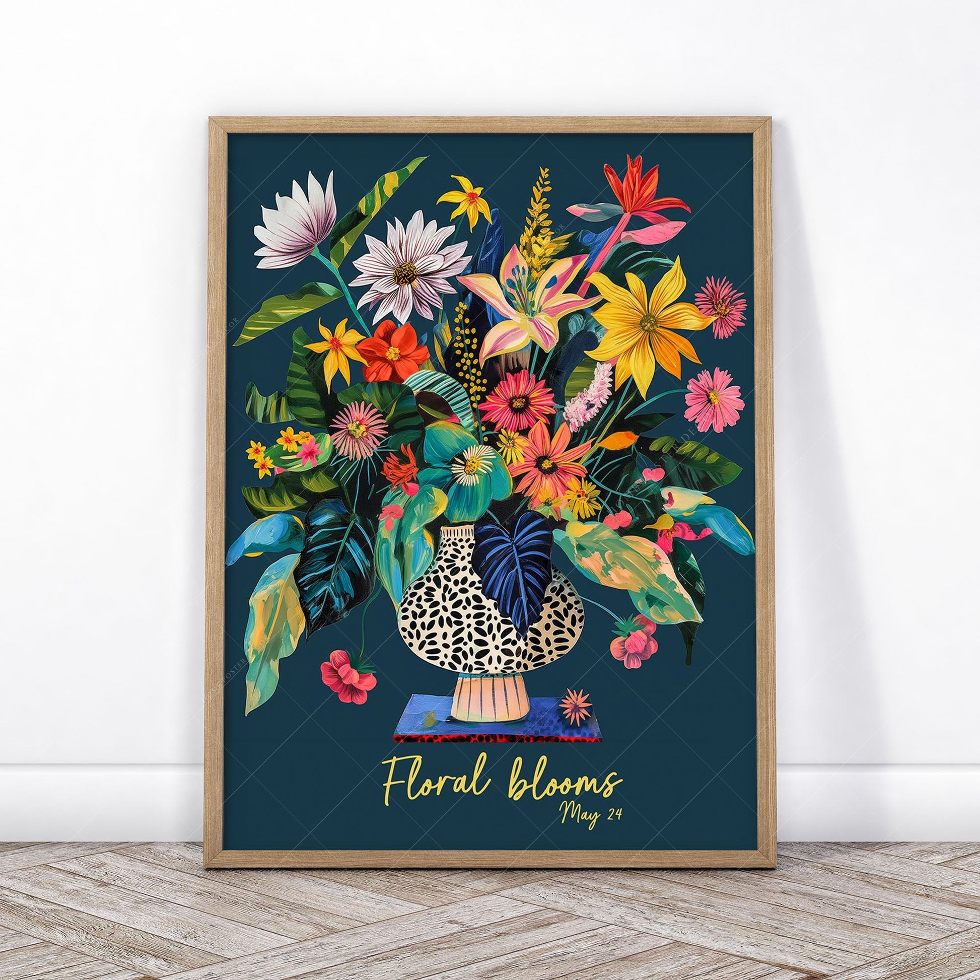 Floral Blooms Triptych Art Print Set – Vibrant Botanical Wall Decor