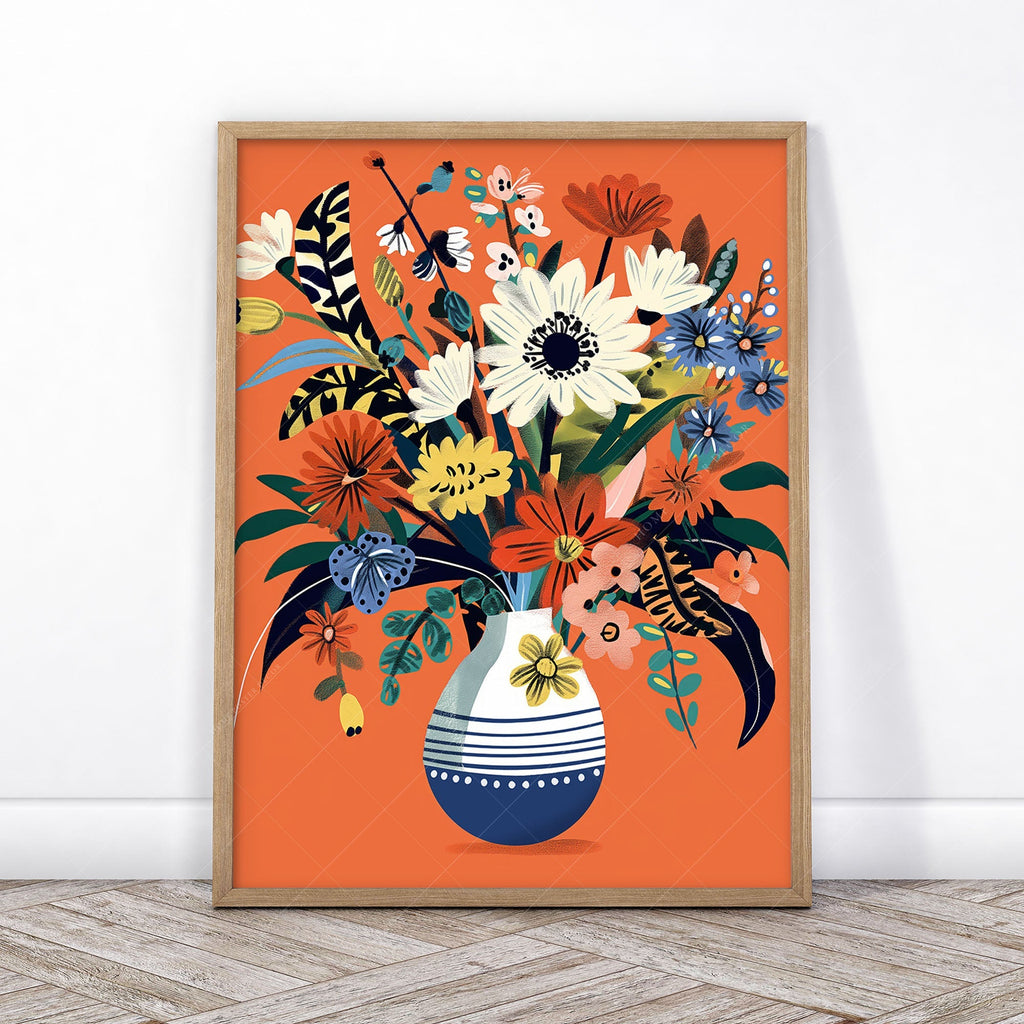 Floral Blooms Triptych Art Print Set – Vibrant Botanical Wall Decor