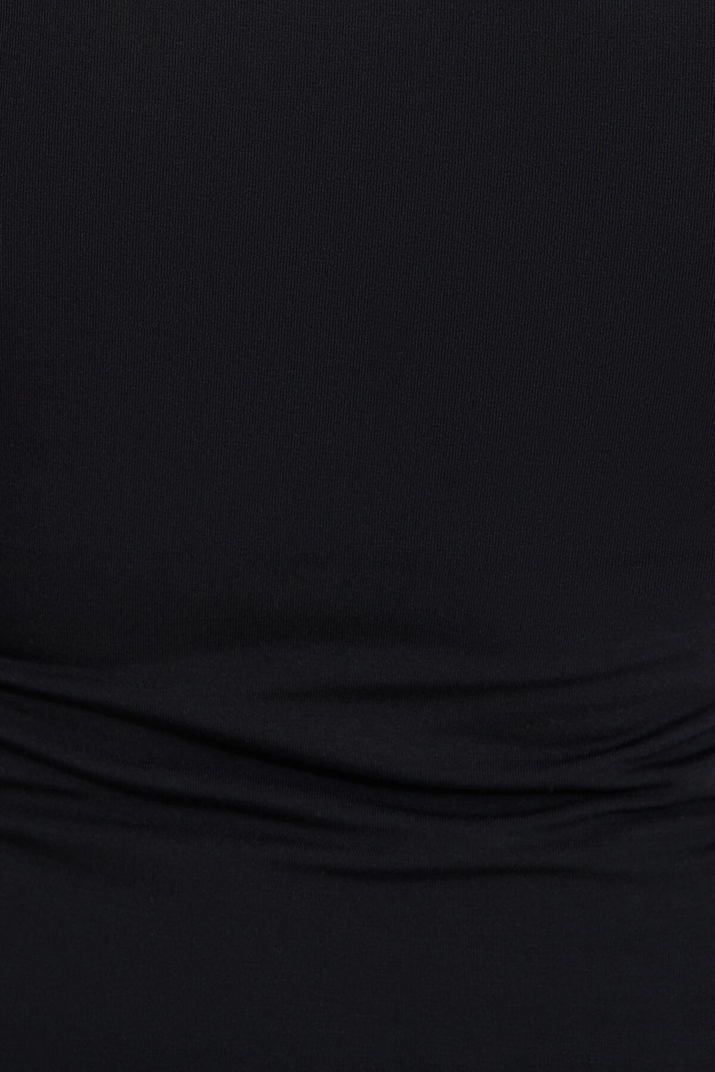 Jersey Mock Neck Long Sleeve T Shirt