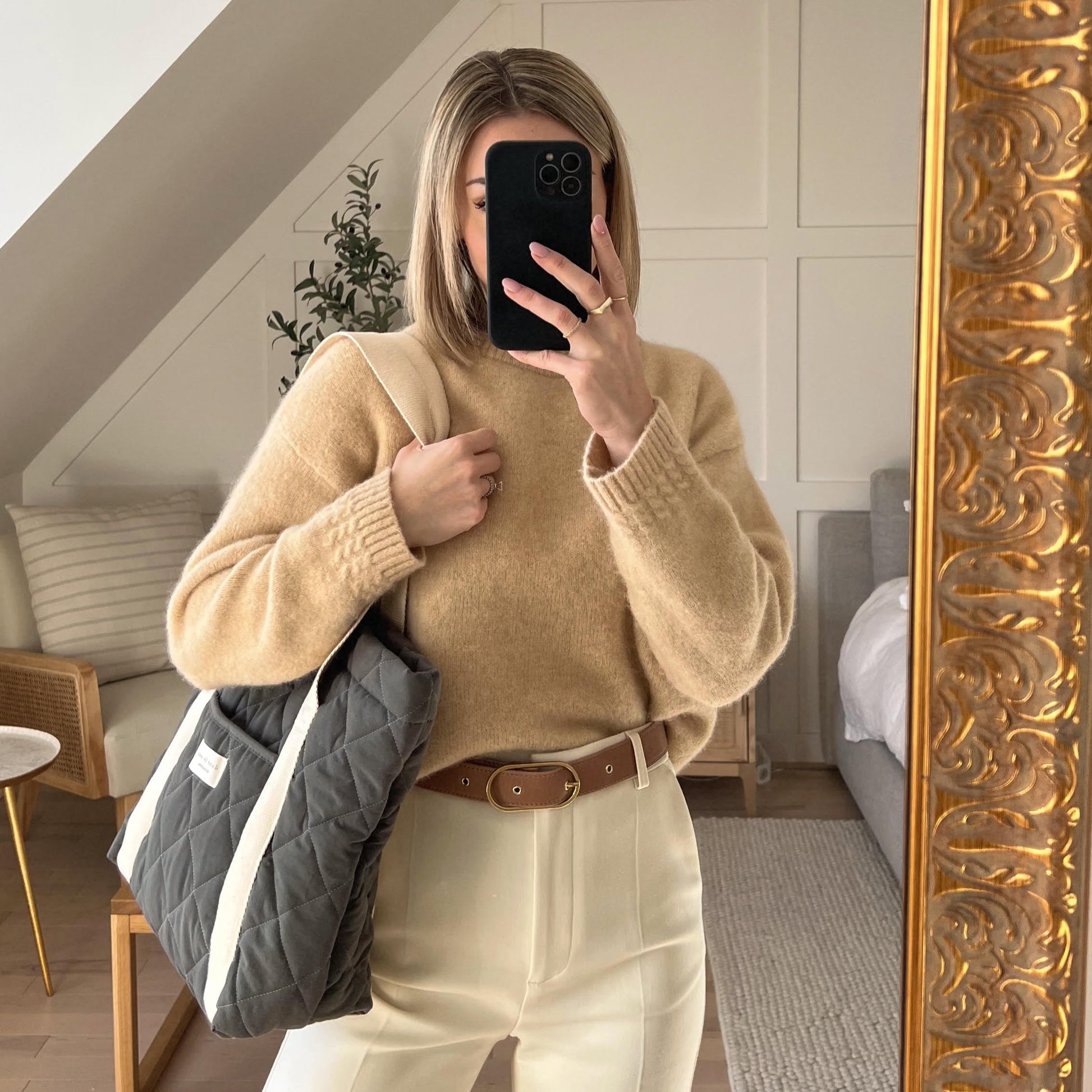 Quilted Tote Bag for Everyday Use