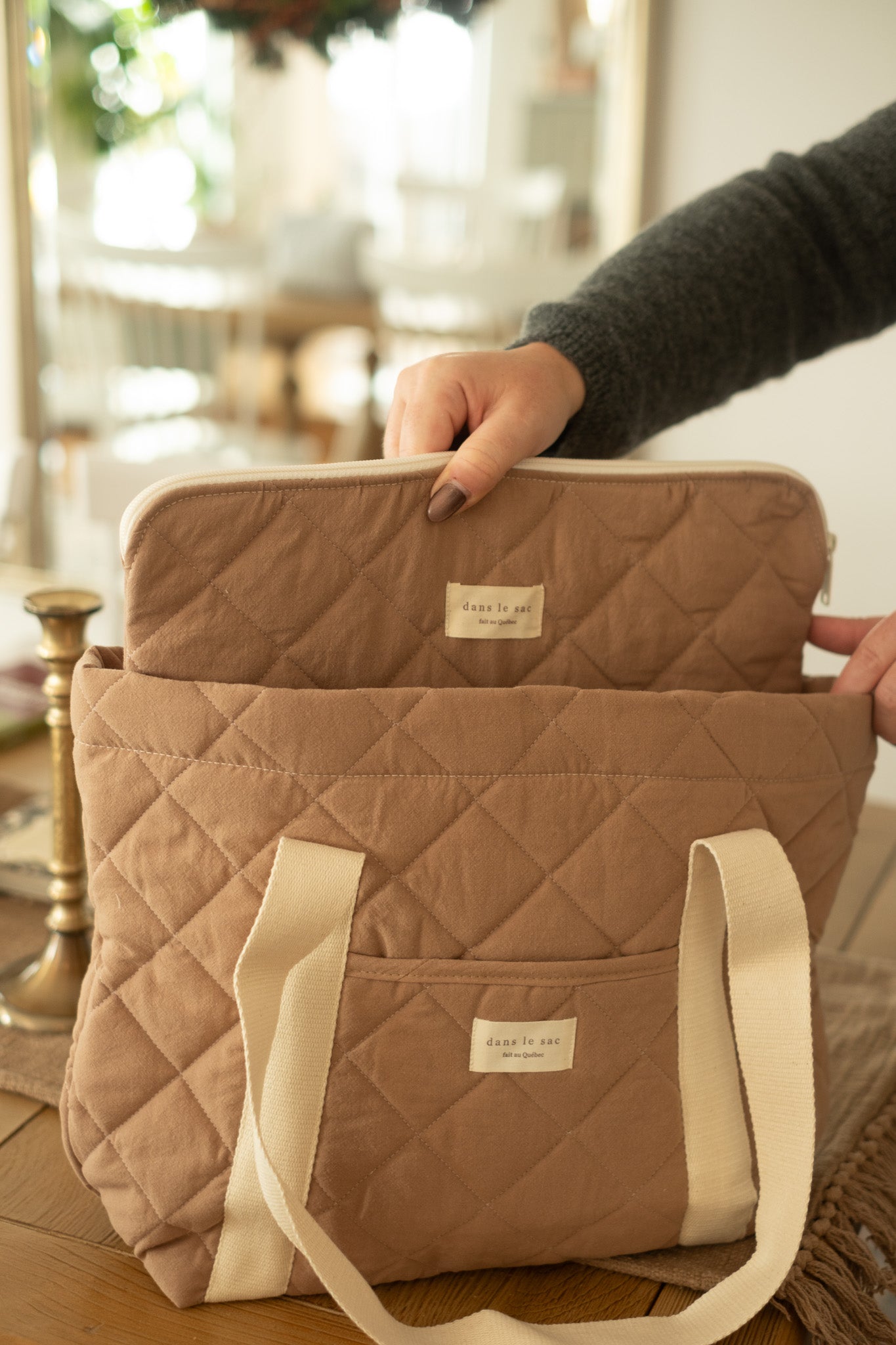 Quilted Tote Bag for Everyday Use