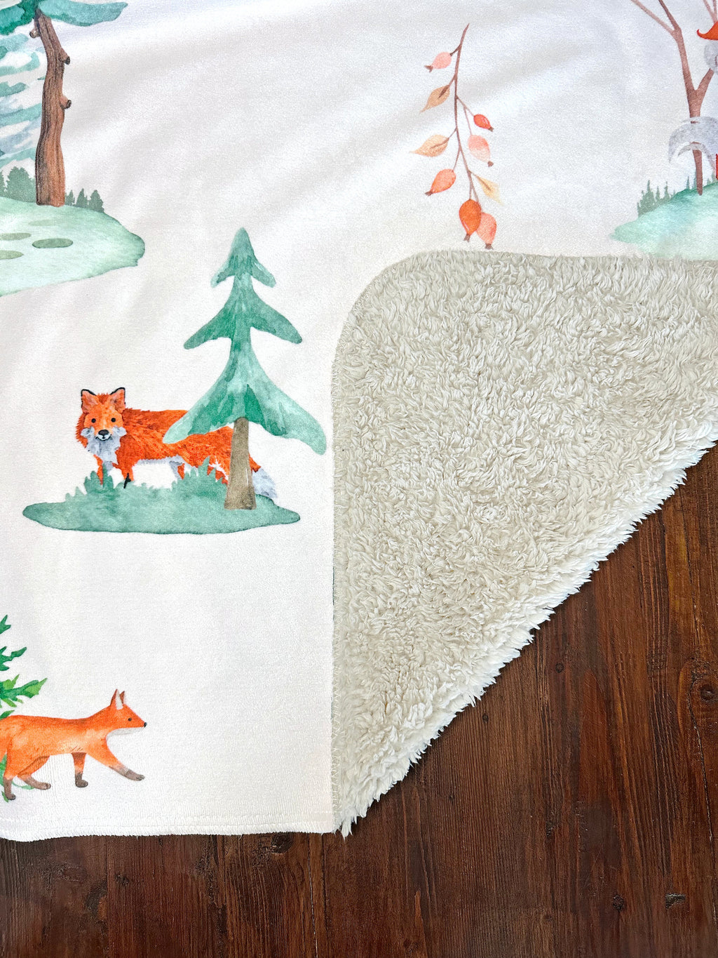 Couverture Sherpa Woodland Fox