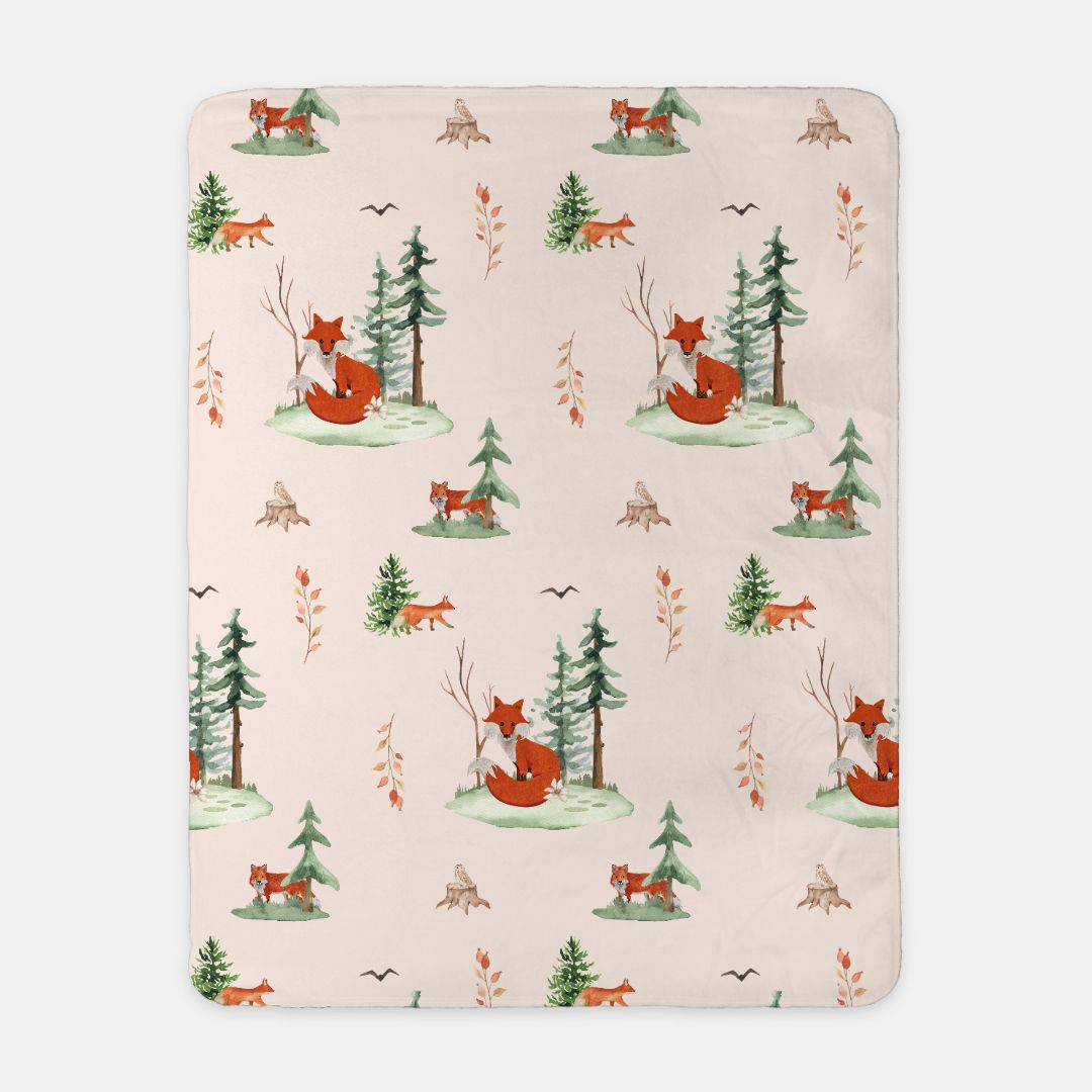 Couverture Sherpa Woodland Fox
