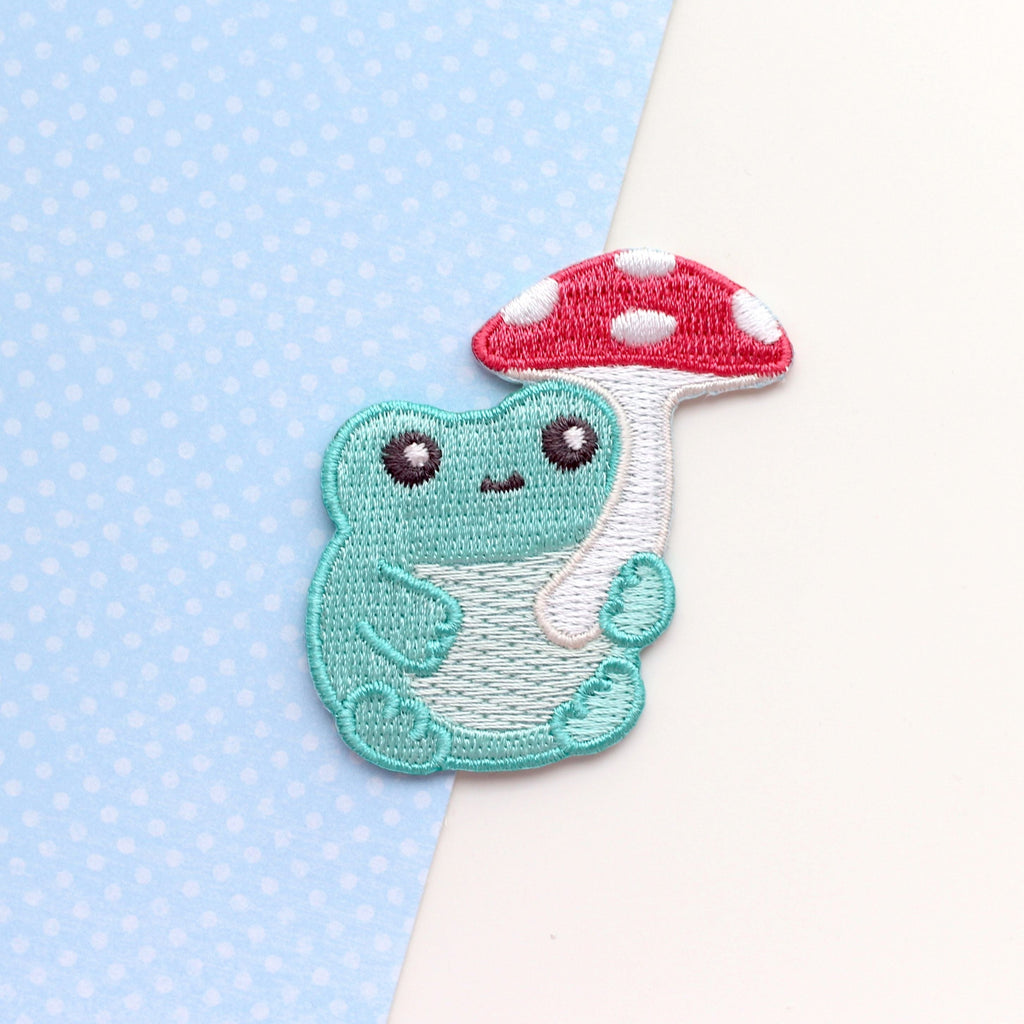 Patch thermocollant brodé grenouille mignonne pour jeans et vestes