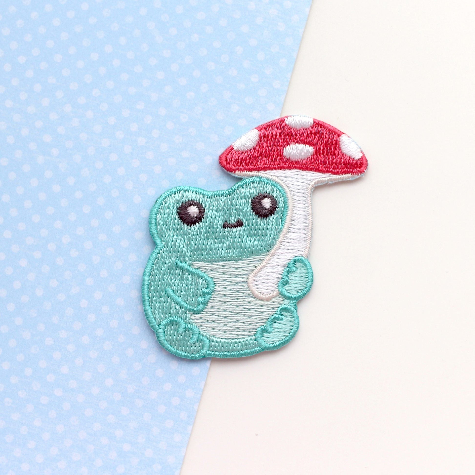Patch thermocollant brodé grenouille mignonne pour jeans et vestes