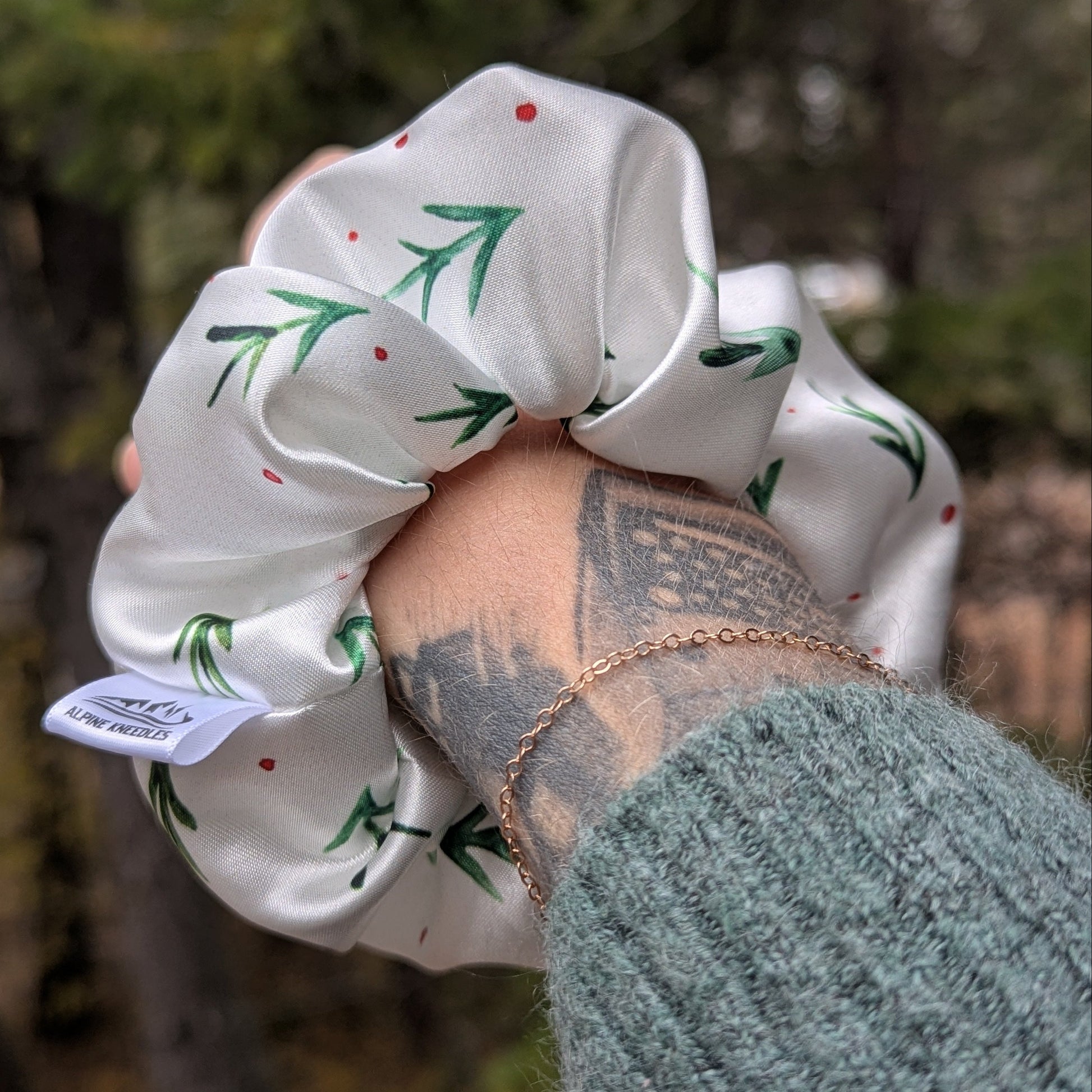 Frosted Pines - Maple Satin Scrunchie