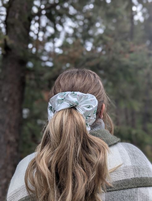 Frosted Pines - Redwood Satin Scrunchie