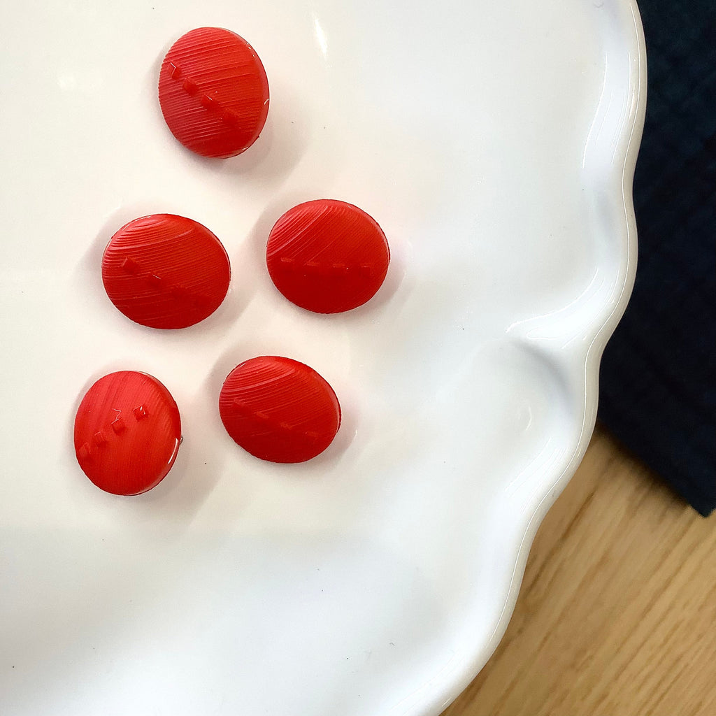 Elan ; Bouton à tige, rouge, 15 mm